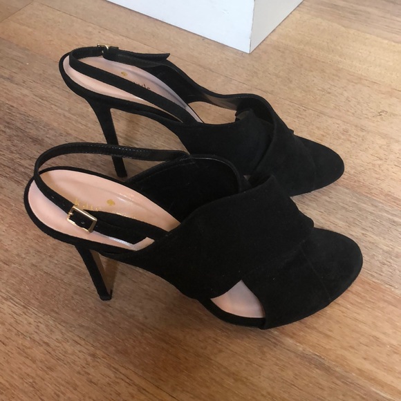 kate spade • Suede Crisscross Heels - Picture 6 of 8